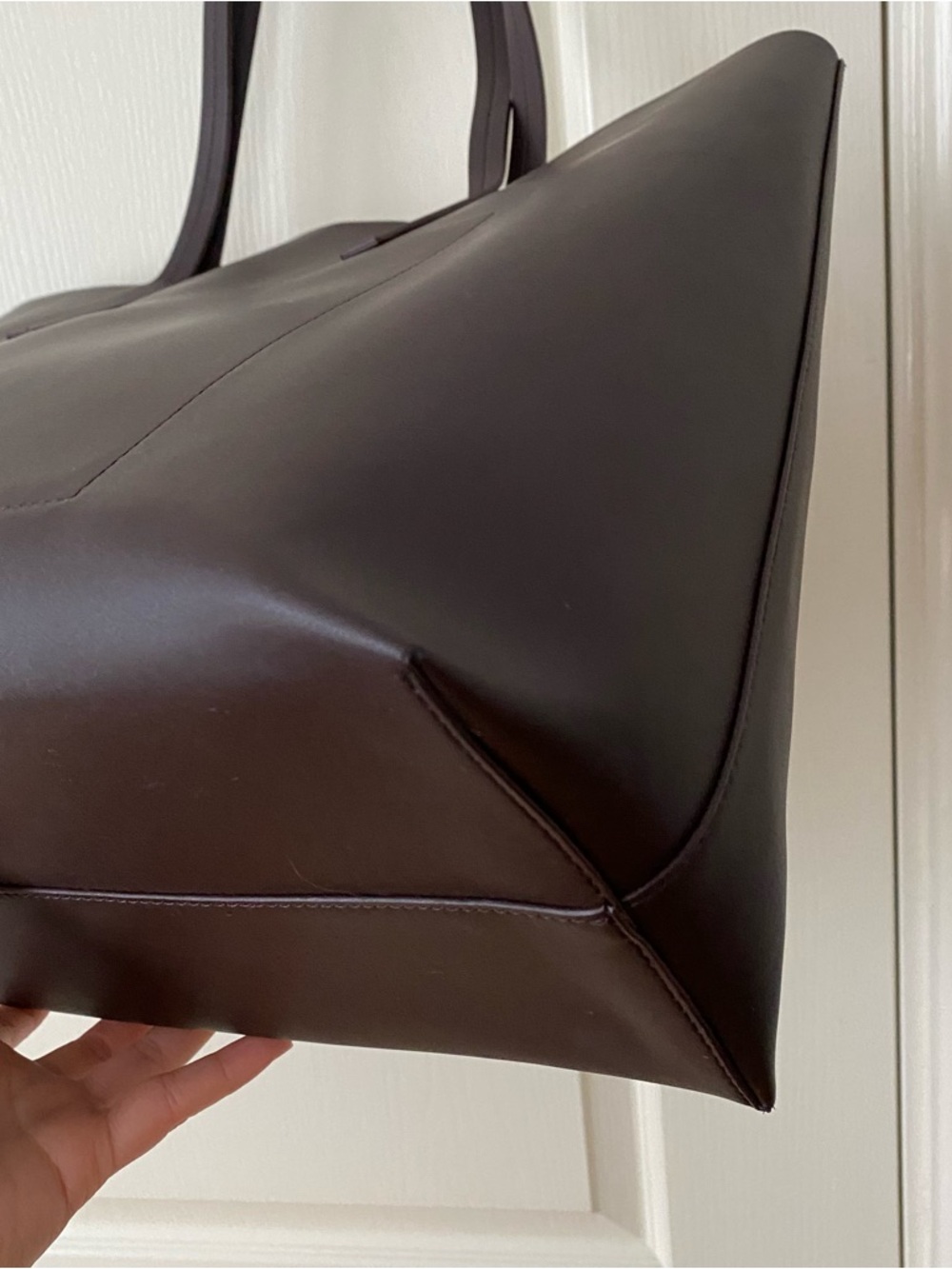 $275 Everlane Made in Italy Dark Brown The New Day Market Tote Bag XL Size - Picture 12 of 15